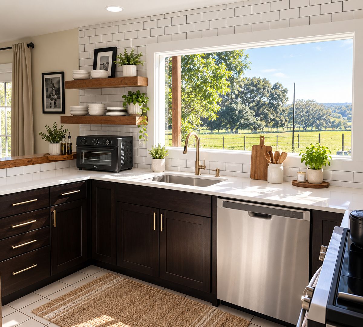 Finished farmhouse kitchen
