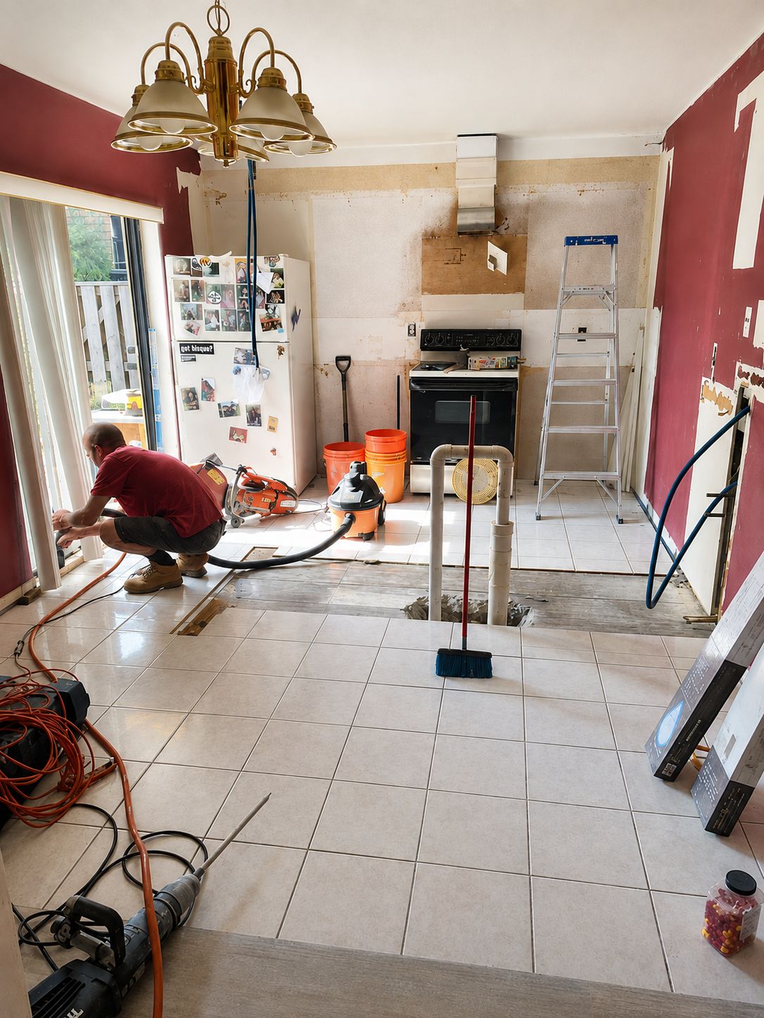 Before, empty kitchen