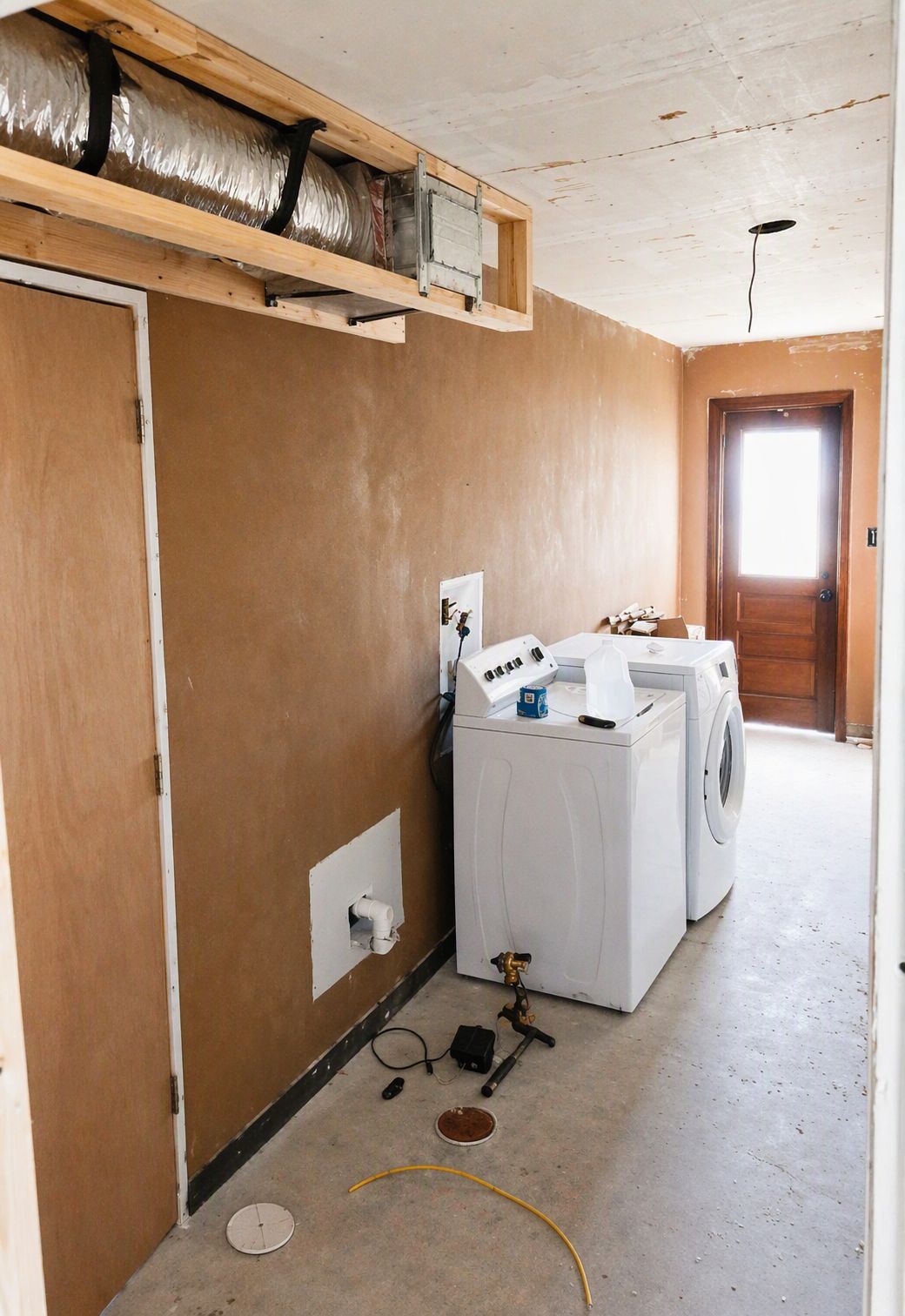 Laundry room mid-construction