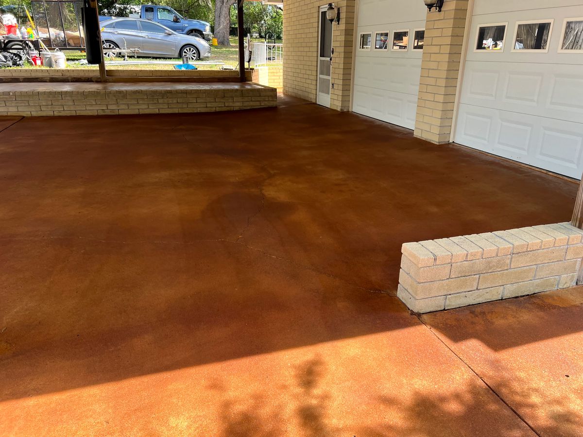 Stained concrete detail